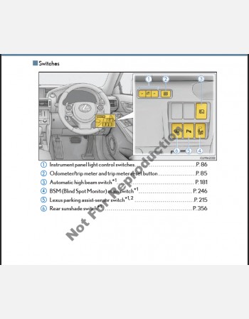 lexus is 250&350 2013-2014 owners manual